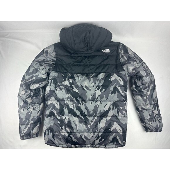 The North Face Jacket Youth 18/20 XL Reversible Winter Coat Camo Black - Picture 2 of 12
